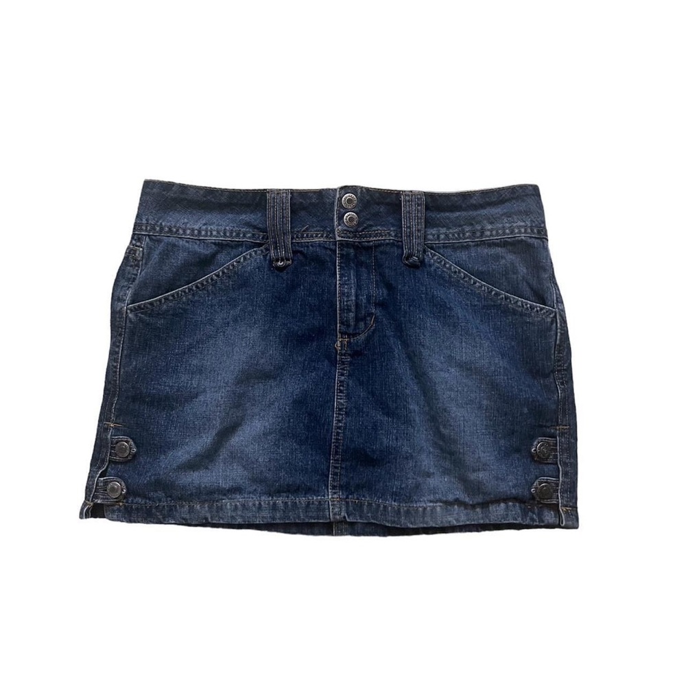 blue denim mini y2k skirt